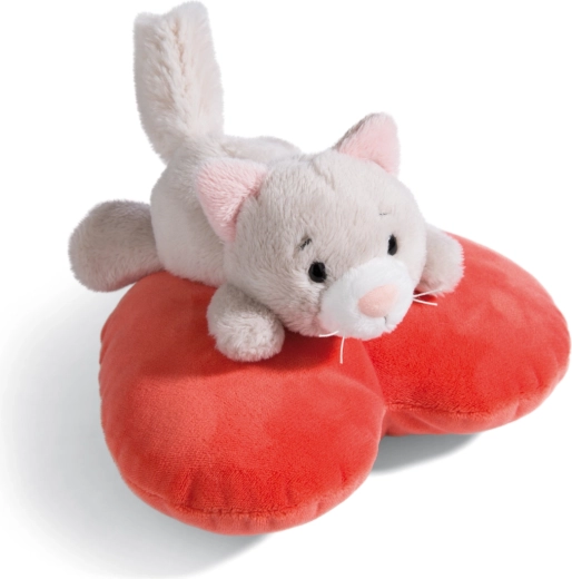 NICI gatita de peluche con corazón 13 cm Green