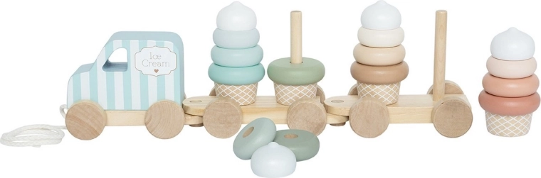 Cucuruchos de helado apilables en colores pastel