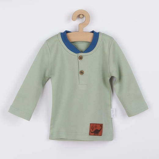 Camiseta infantil Nicol Ivo de manga larga, verde