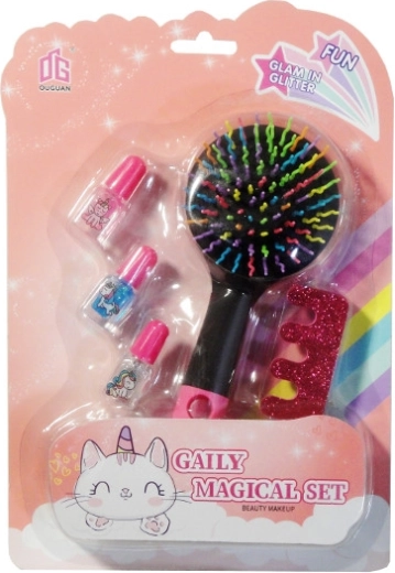 Set de belleza para niñas con esmaltes de uñas con purpurina