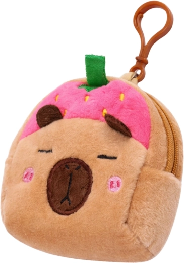 Diseño adorable de capibara con fresa