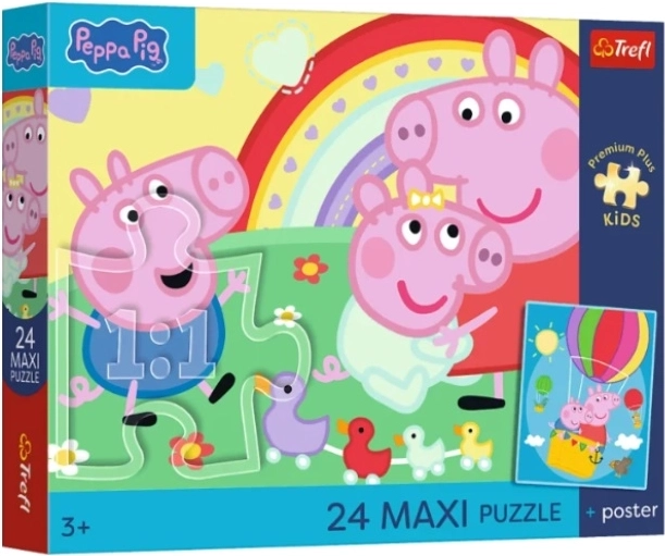 Puzle infantil Maxi PremPlus Kids „Świnkowe dni” - 1 pieza