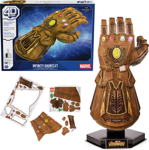 Puzzle 4D Build MARVEL Infinity Gauntlet modelo 3D para montar 49 cm