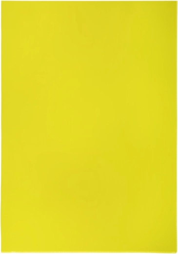 Funda transparente A4 tipo L de PVC amarilla
