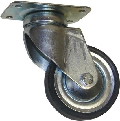 Rueda giratoria de 85 mm para contenedores y superficies duras