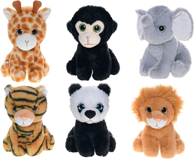 Animalito de peluche safari con ojos grandes 15 cm