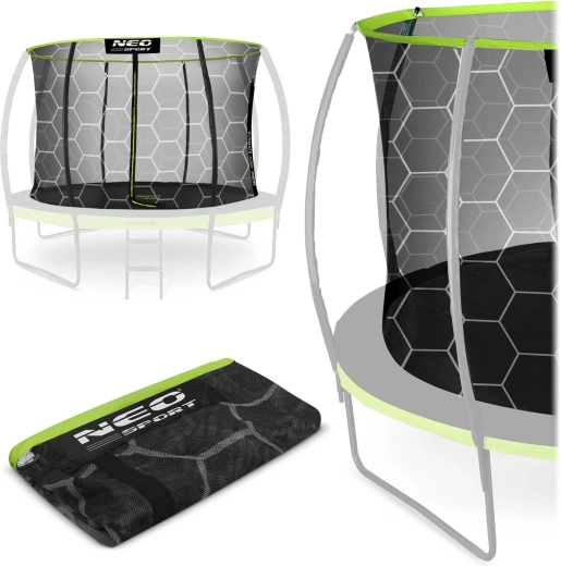 Neo-sport red de protección interior para trampolín de 252 cm (8 ft) para 6 postes