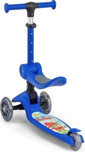 Diseño estable de tres ruedas con asiento