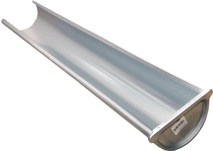 Canalón de cierre derecho 330 mm, 1 m, acero galvanizado