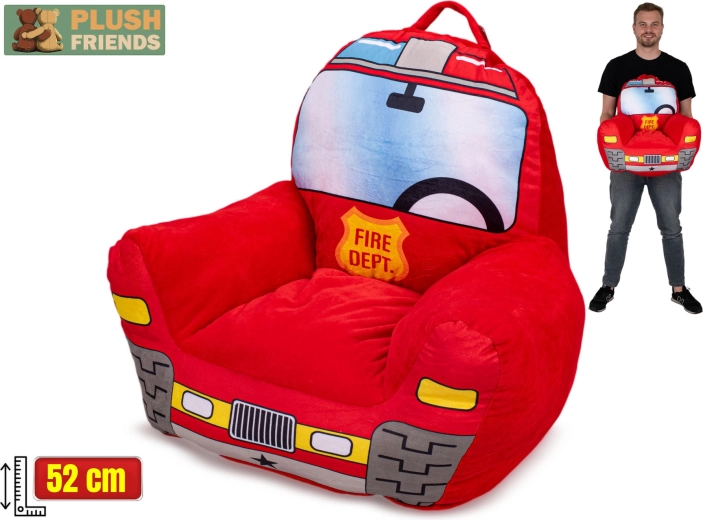 Plush Friends sillón infantil de peluche con motivo de servicios de emergencia 52 cm