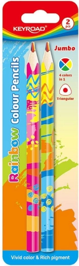 Lápices de colores KEYROAD Magic jumbo triangulares, 2 uds