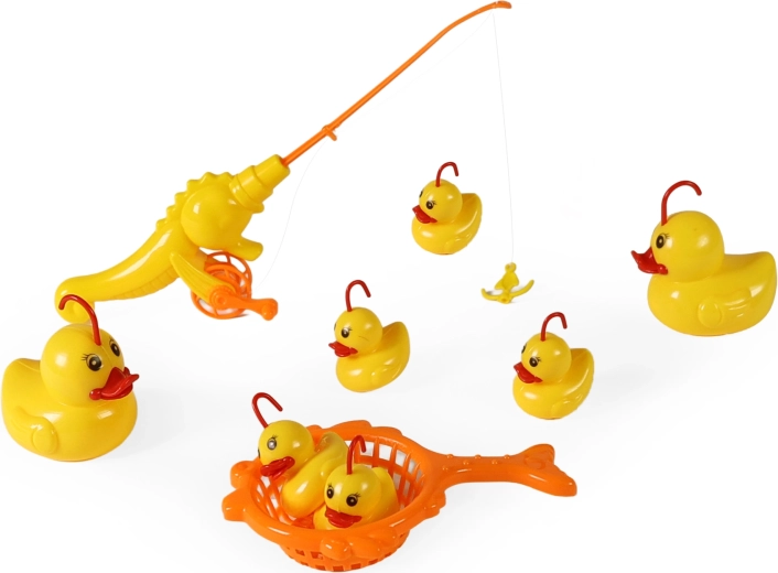 Juego infantil de pesca con patitos