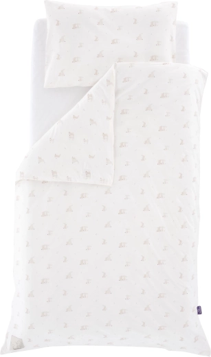 Träumeland ropa de cama de jersey HopHop Bunny Beige 100 × 135 cm + 40 × 60 cm