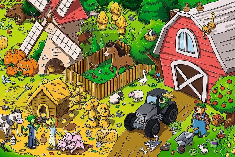 Puzzle TREFLÍCI en la granja (60 piezas)