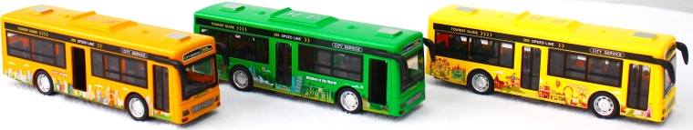 Autobús con luz y sonido con mecanismo de inercia