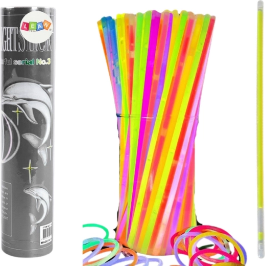 Pulseras fluorescentes 100 uds. - muchos colores, brillan en la oscuridad