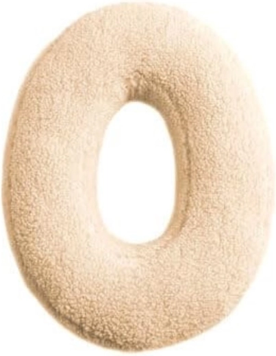 Letra de peluche Mealini O crema - 1 unidad