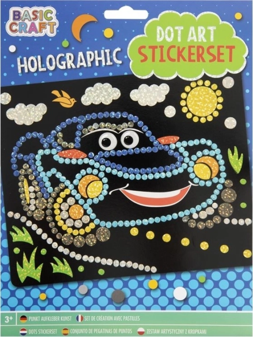 Imagen holográfica de mosaico coche 22 × 18 cm
