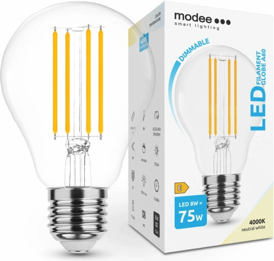 Modee Smart Lighting bombilla LED de filamento E27 8 W blanco neutro