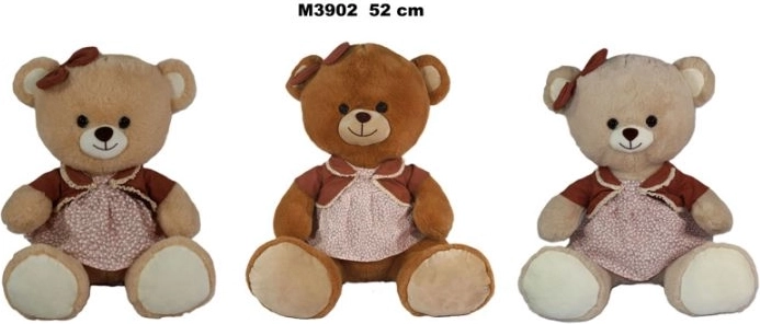 Osito de peluche con vestido - 1 unidad