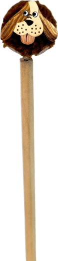 Lápiz de madera con pompón perro