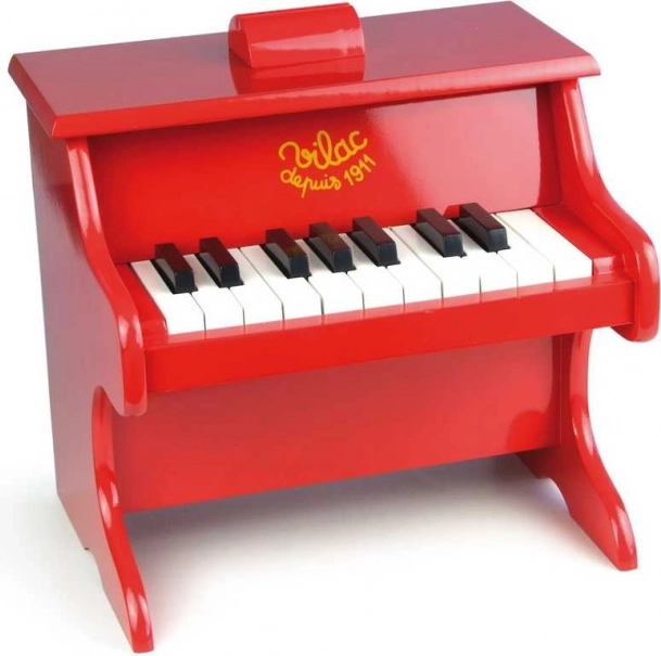 Vilac piano infantil rojo de madera
