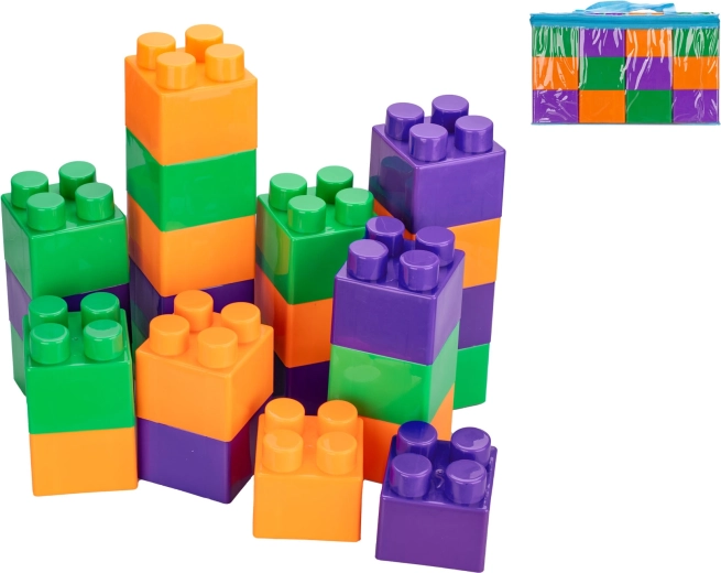 Bloques de construcción de 9 cm, 24 uds. en bolsa