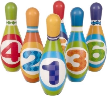 Números en los bolos para aprender jugando