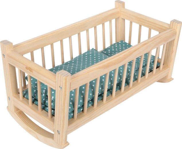 Cuna de madera para muñecas con ropa de cama small foot