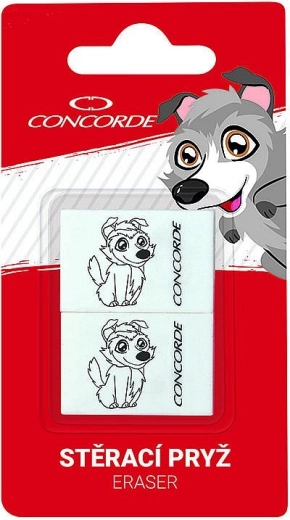 Goma de borrar CONCORDE Volfík, pack de 2 uds.