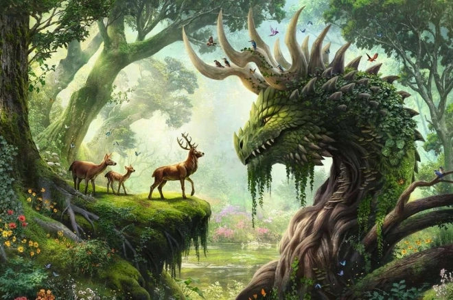 Puzzle Dragón del Bosque Ravensburger 3000 Piezas