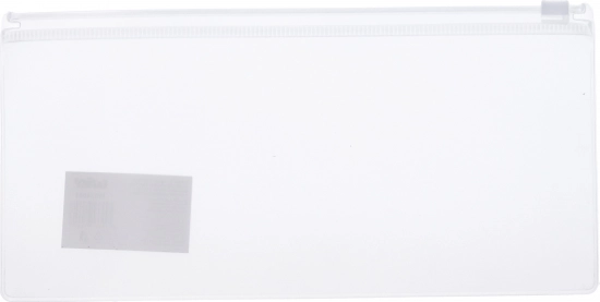 Carpeta transparente con cremallera 23x11 cm