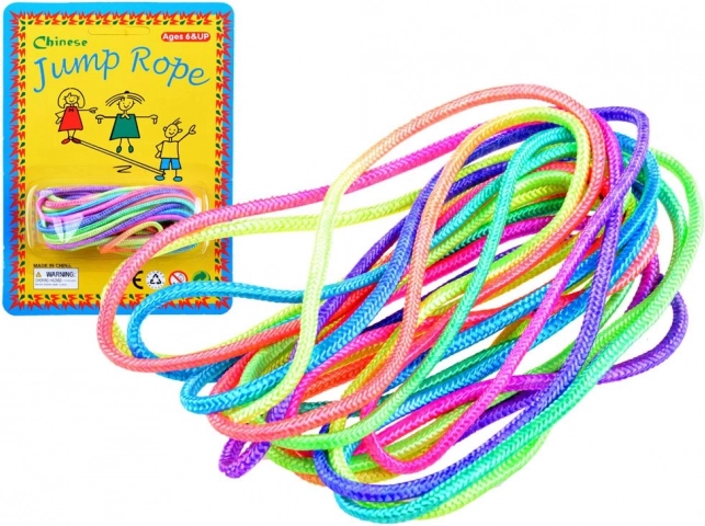 Goma elástica de salto de colores neón para niños 460 cm - 1 unidad