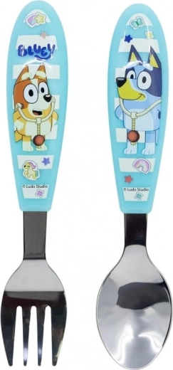 Cubiertos infantiles BLUEY – cuchara y tenedor de acero inoxidable