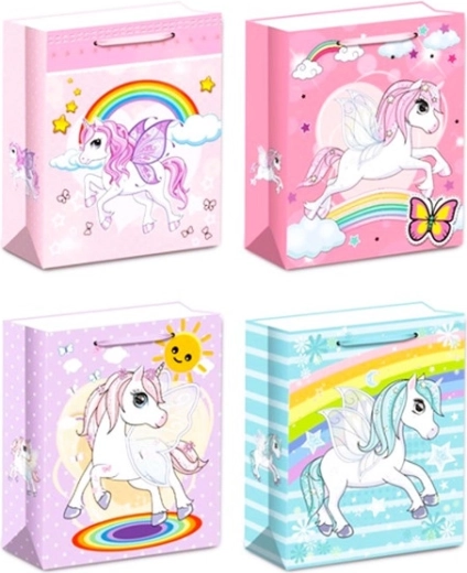Bolsa de regalo con unicornio, tamaño S