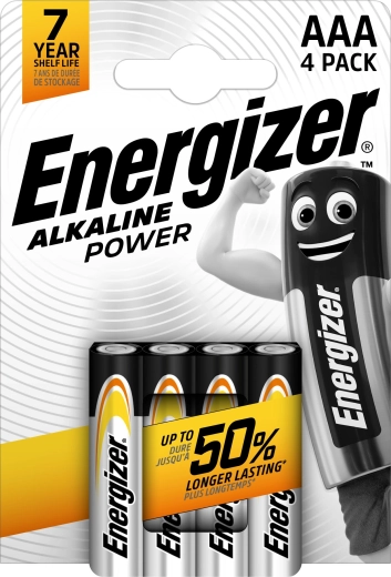 Pilas AAA (micro) Energizer Alkaline Power, 4 uds