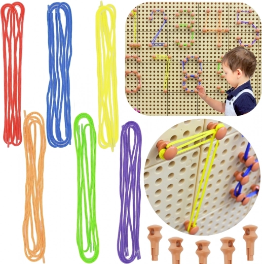 Masterkidz set de clavijas y cordones para tablero STEM científico‑creativo