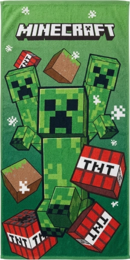 Toalla infantil de secado rápido Minecraft Creeper y TNT - 1 pieza
