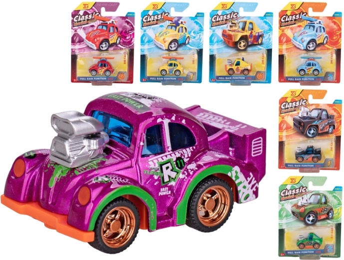 Coche deportivo metálico con retrofricción de 5 cm