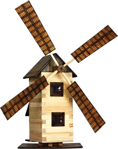 Kit de construcción de madera para pegar de un molino de viento Walachia