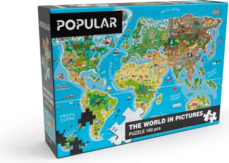 Puzle mapa del mundo (160 piezas)