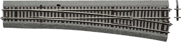 Roco Line desvío WR10 simple derecho con balasto