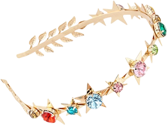 Diadema rosa Estrellita con gemas