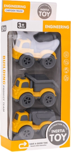 Set de tres vehículos de construcción