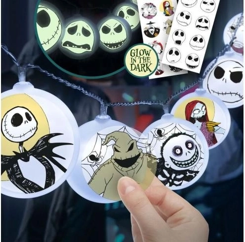 Guirnalda luminosa con motivo de Nightmare Before Christmas