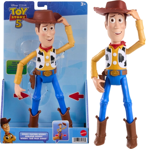 Figura de Woody de Disney Toy Story 5 con función de quitarse el sombrero, 31 cm