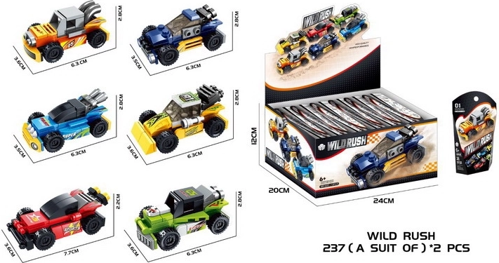 Kit de construcción coche de carreras 6,3 cm