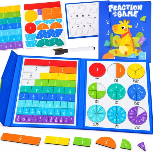 Set magnético para enseñar fracciones a niños