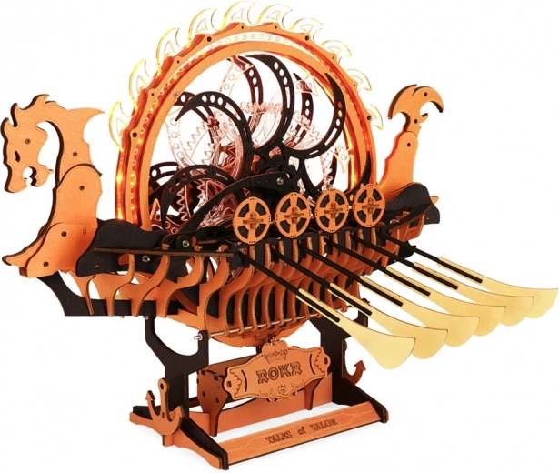 Maqueta de madera: drakkar vikingo