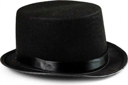 Elegante sombrero de copa negro para adultos